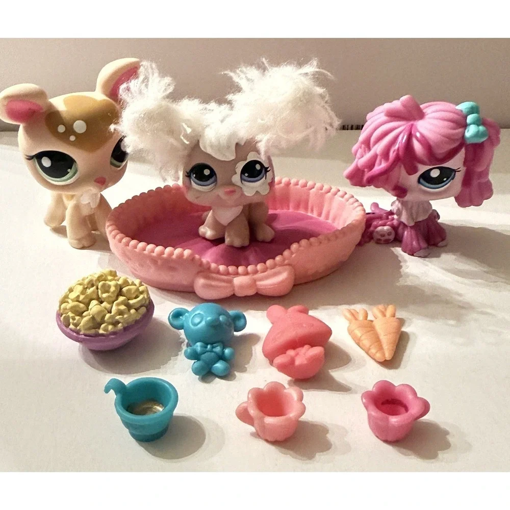 LPS Sleepy Tails Party Playset #2485 #2486 #2487 Near Complete Hasbro G2